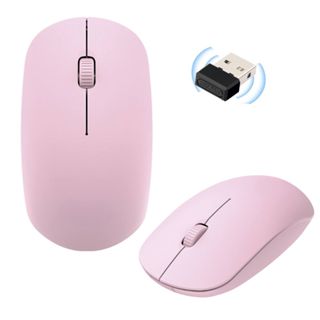 Mouse Rosa 1200DPI Óptico e Sem Fio USB para PC e Notebook em Oferta na Shopee