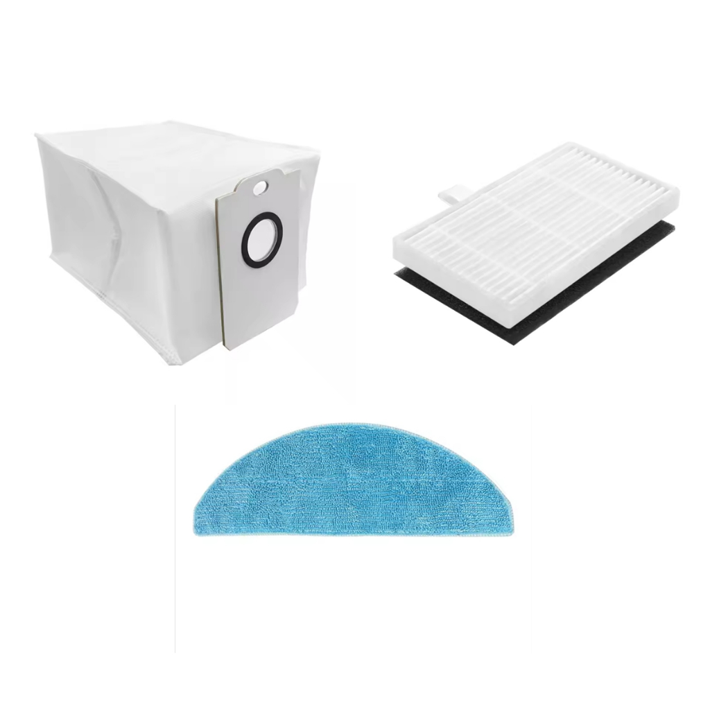 Kit de Peças para Robô Aspirador Kabum Smart 900 (1 Saco de Poeira + 1 Pano MOP + 1 Filtro HEPA)