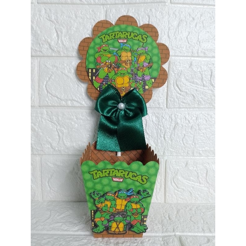 Centro de Mesa  Cachepot  tartaruga ninja  Personalizados - Lembrancinhas - Festa Infantil - Aniversário
