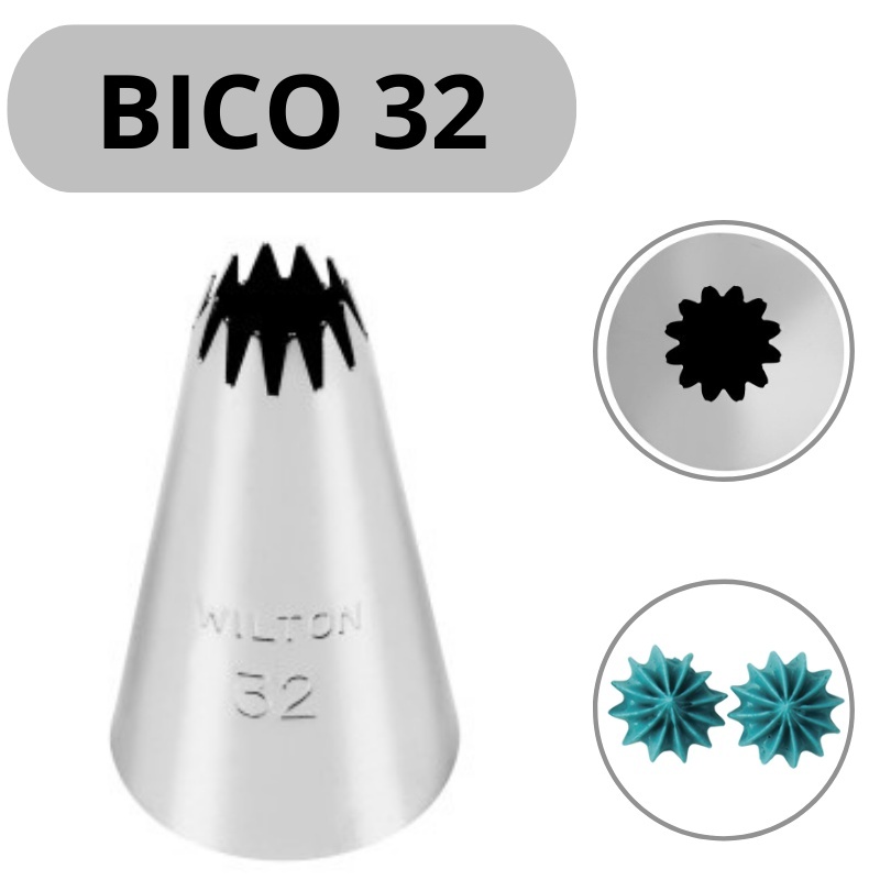 Bico De Confeitar 32 Pitanga Aberta Original Pequeno - Wilton em Oferta na Shopee