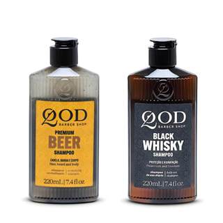 Kit Shampoo Cabelo e Barba Qod Barber Shop - Beer e Whisky em Oferta na Shopee