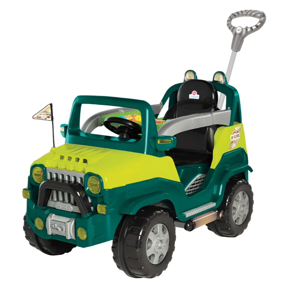 Carrinho De Passeio de Empurrar e a Pedal Jipe Diipe Calesita 2 em 1