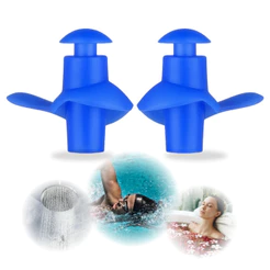 Protetor de Ouvido para Natação Tampão Silicone Flexível Auricular Reutilizável uso Adulto