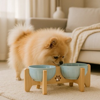 Comedouro Bebedouro Luxo Elevado em PORCELANA 620ml em Oferta na Shopee