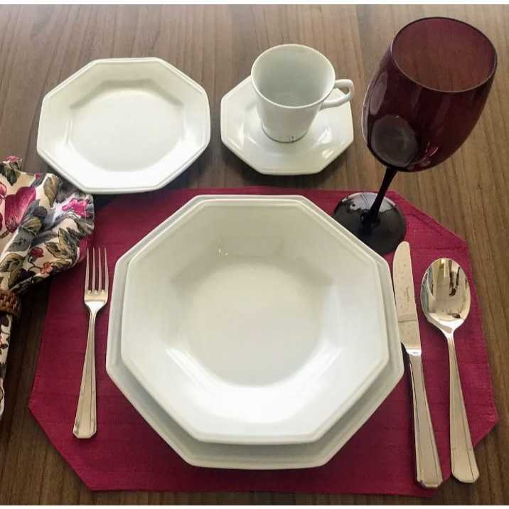 Jogo Jantar Chá 30 Peças Prisma Porcelana Schmidt — imagem 2 de 2