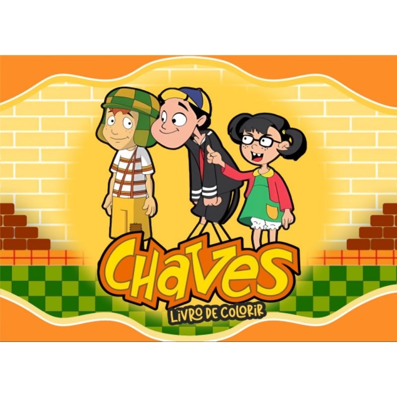 Caderno de Colorir CHAVES 50 Folhas | Capa Dura + Acetato | Papel 150g