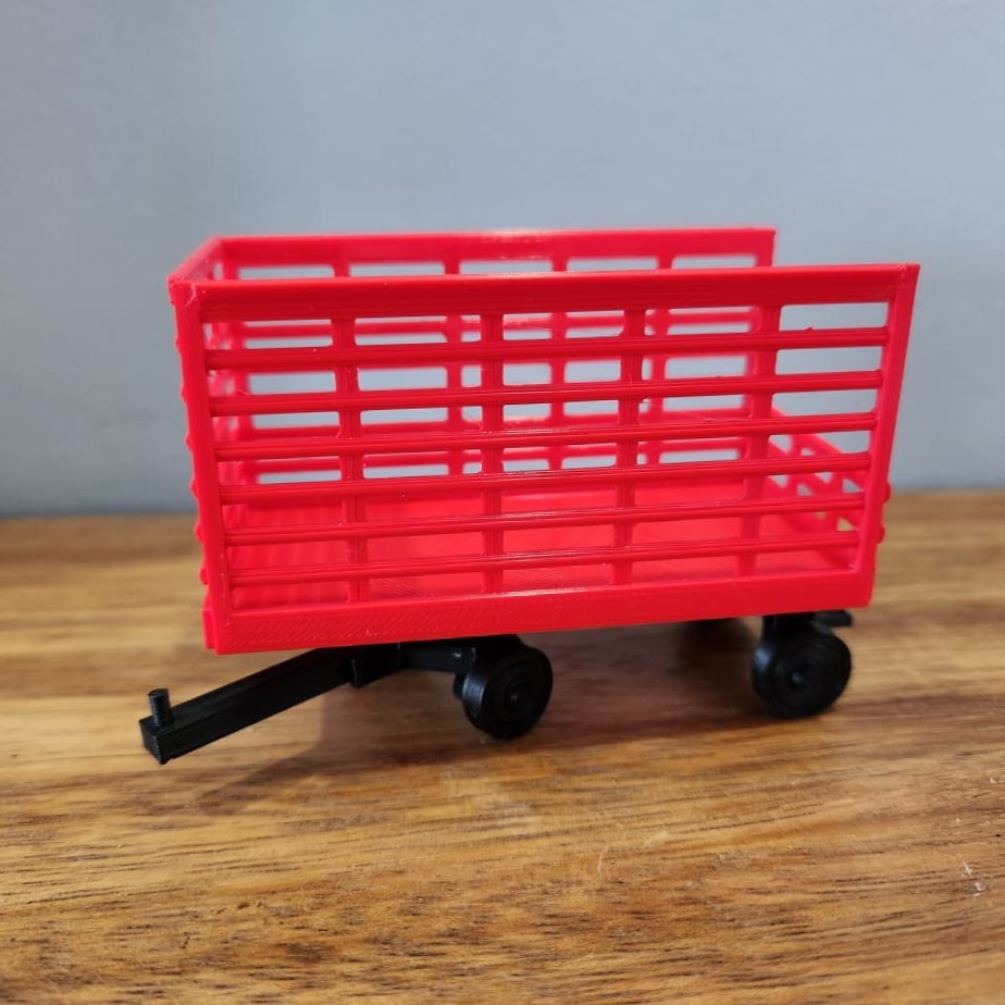 Miniatura Carretinha Trailer Agrícola para tratores Carregar Feno - Escala 1.64 Hot Wheels Matchbox