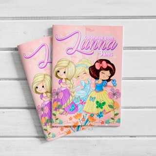 Livro (revista) de Colorir Personalizado Lembrancinha de Aniversário Princesas Cute em Oferta na Shopee
