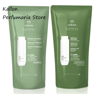 Refil Linha Natura Lumina Cabelos Cacheados, Shampoo 300 ml, Condicionador 300ml, Natura Cosméticos em Oferta na Shopee