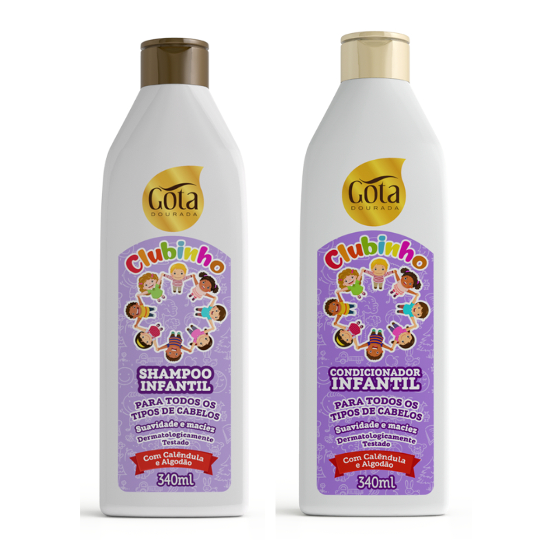 Shampoo e Condicionador Infantil Suave Gota Dourada - 340ml cada em Oferta na Shopee