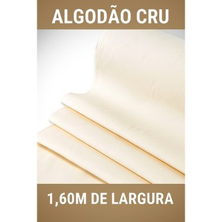 Tecido Algodão Cru Sustentável 100% Natural – 1 Metro ou 3 Metros para Artesanato, Pintura e Bordado