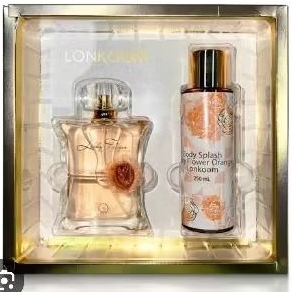 Kit Lucky Flower Orange da Lonkoom: Perfume e Body Splash para Mulheres Radiantes