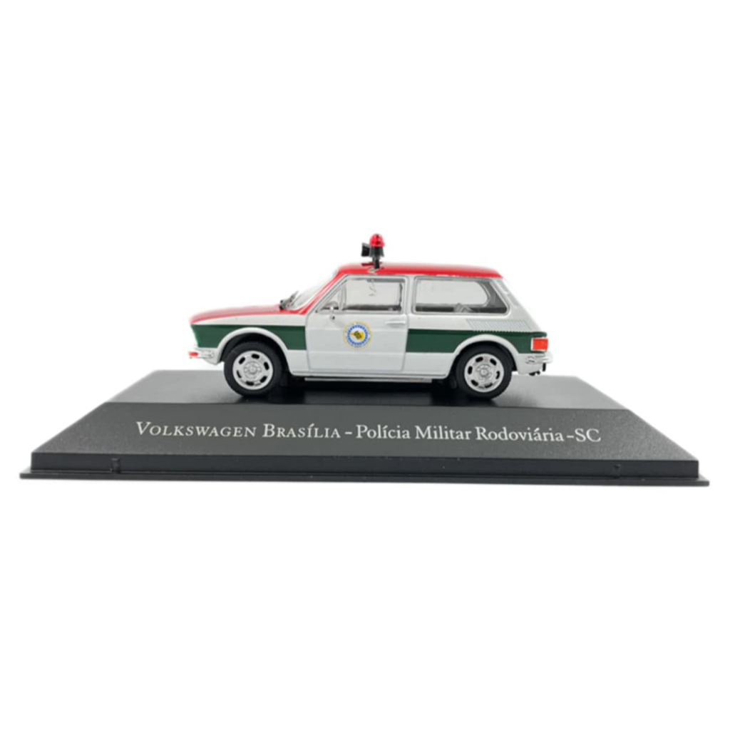 Miniatura Carro Carrinho Volkswagen Brasilia Polícia Rodoviária SC 1/43