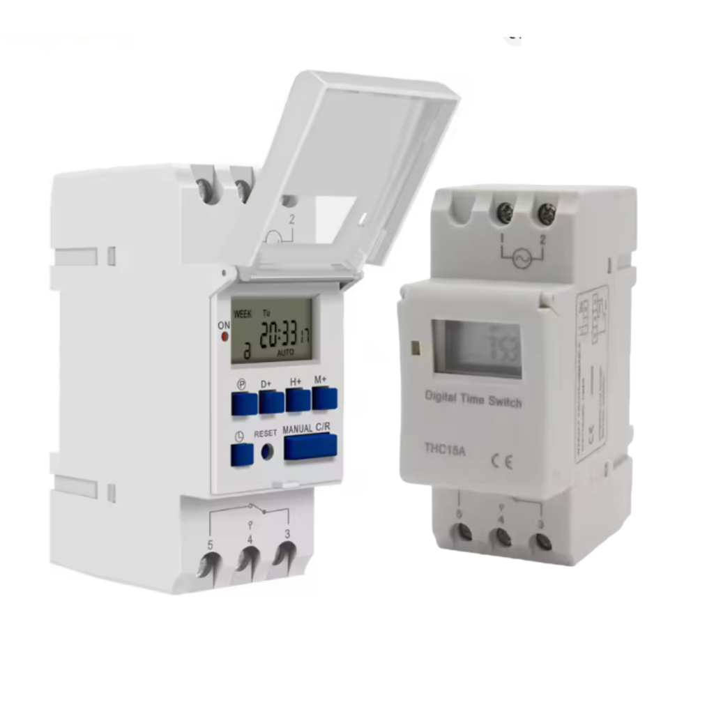 Timer Digital Temporizador Programável bivolt 127v/220v 16A 1NA+1NO Fixação Trilho automatico Iluminação Motor Automacao