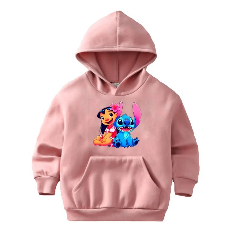 Moletom Infantil Canguru menina menino Sti-tch Infância Tv Lilo Kids Blusa Flanelado