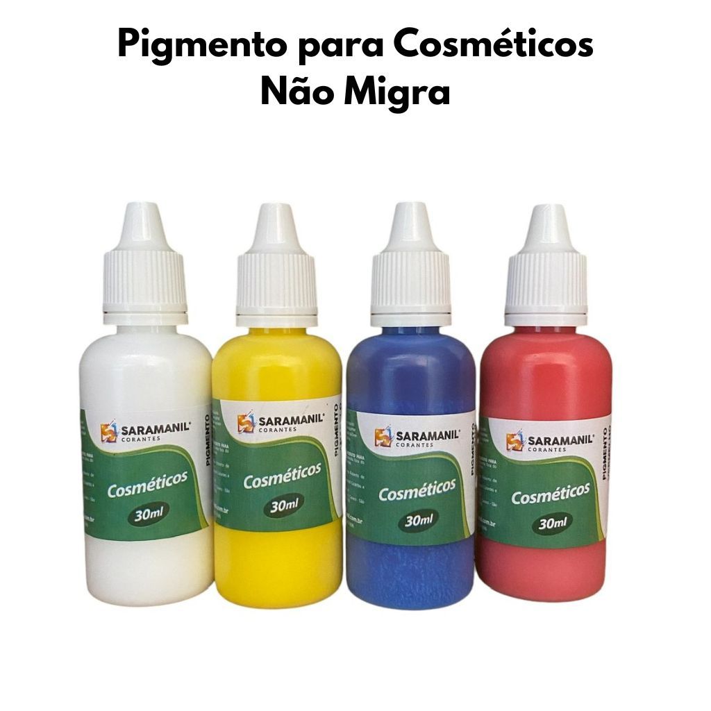 Kit 4 Pigmento para Cosmético Não Migra 30ml Saramanil