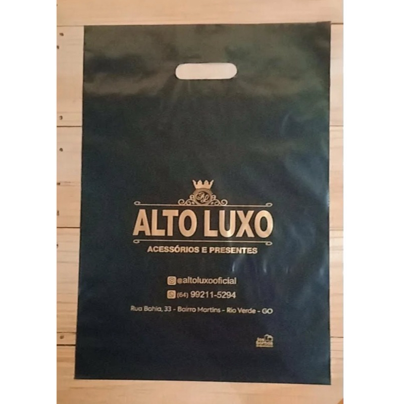 100 Sacolas Premium  30x40 Boca Vazada Personalizada Boca de Palhaço 30x40 logomarca Para sua Loja