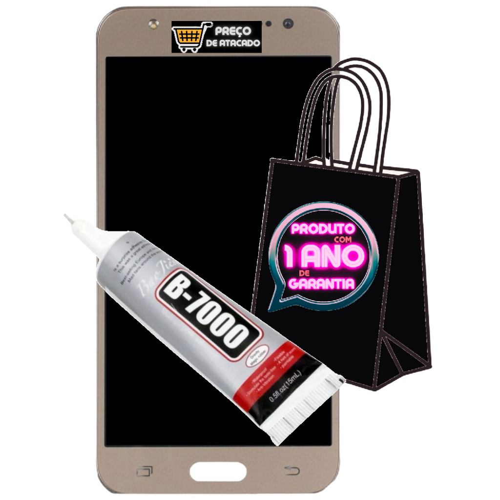 Tela Frontal Compatível Com Galaxy J5 J500 Touch Display Lcd + Premium Full Hd + Cola!