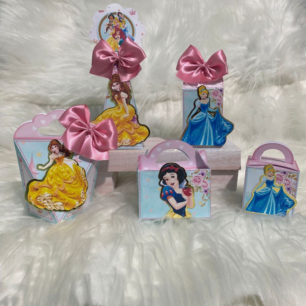 Pegue e Monte Kit Personalizado Princesas Disney com Nome e Idade - Lembrancinha Festa - FAZEMOS TODOS OS TEMAS