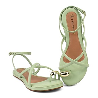 Sandália Rasteira Feminina Tiras Leve Confortável em Oferta na Shopee