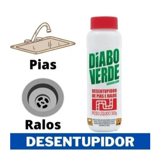 DESENTUPIDOR PIA RALO DIABO VERDE GRANULADO 300G em Oferta na Shopee