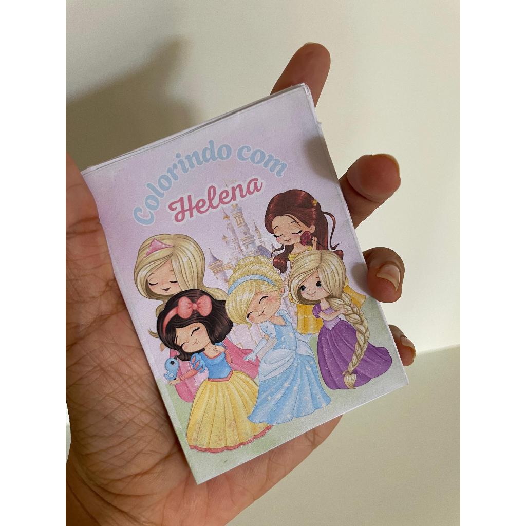 Livrinho de colorir personalizado festa| MINI| fazemos todos os temas| princesas cute lembrançinha