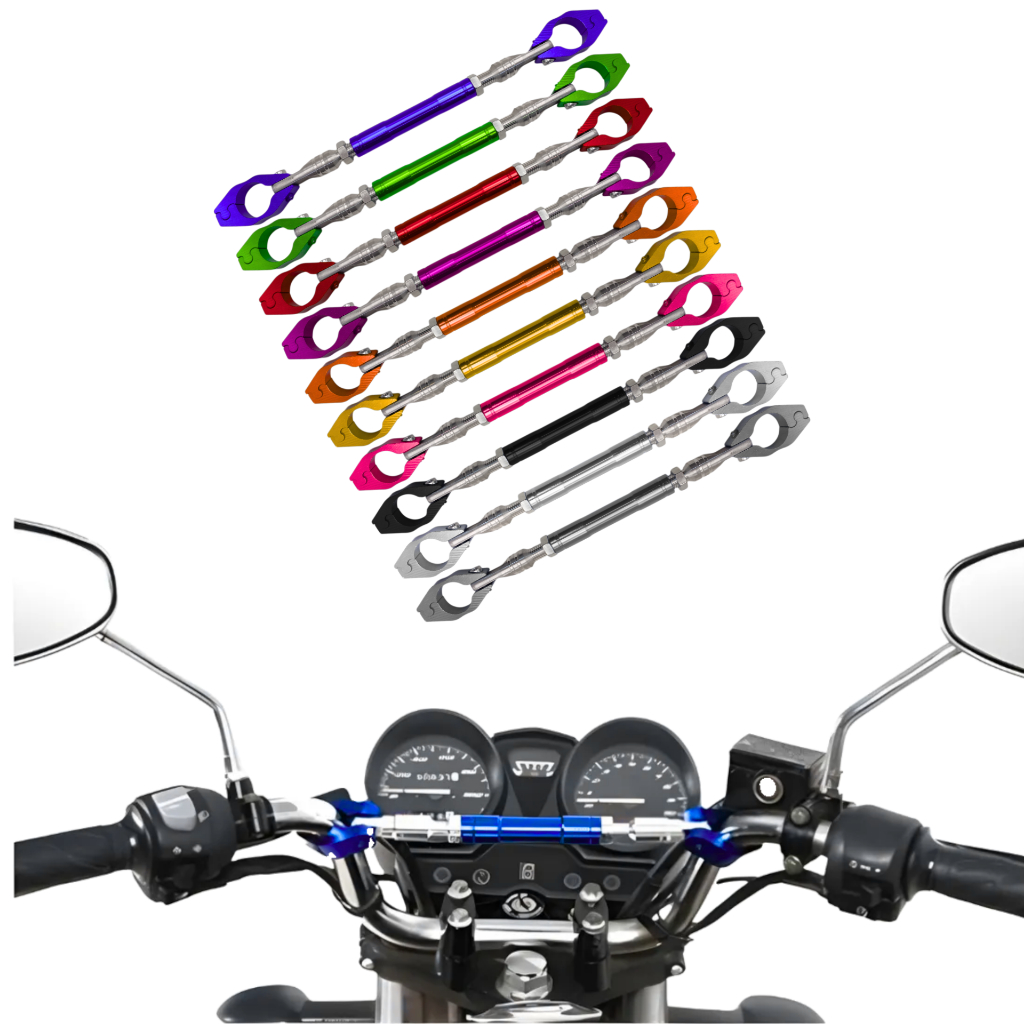 BARRA ESTABILIZADORA PARA GUIDÃO MOTO - REFORÇO ANTI AMASSADO DIREÇÃO HONDA / YAMAHA em Oferta na Shopee