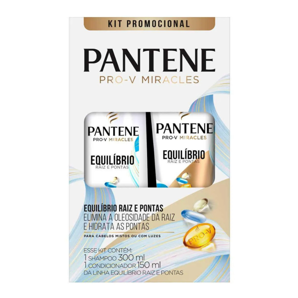 Kit Shampoo + Condiconador Pantene Pro-V Miracles Equilíbrio Raiz e Pontas