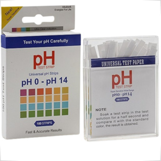 Teste de pH Alcalina Acidez Papel Tiras Caixa com 100 Medidor de PH 01 a 14 em Oferta na Shopee