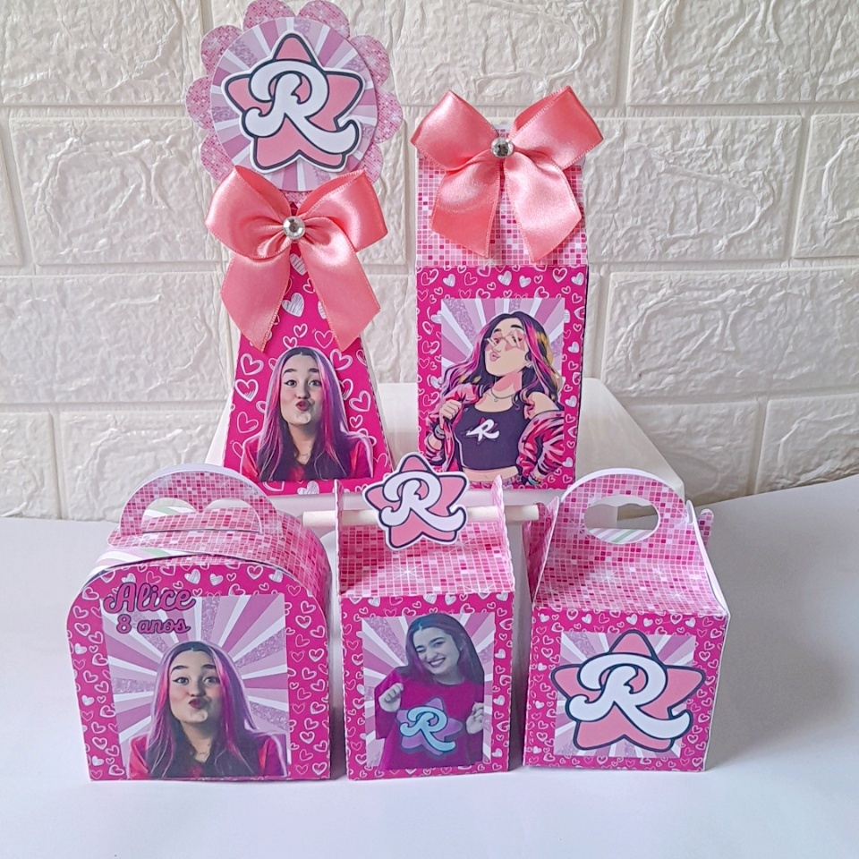 Kit Caixinhas  Emily Vick Personalizadas com Nome e Idade | Pegue e Monte Lembrancinha Festa Infantil
