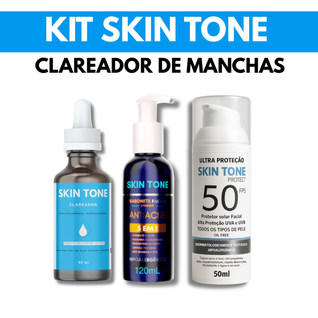 Kit Clareador de Manchas escuras e Melasma  Skintone Tira Manchas em Oferta na Shopee