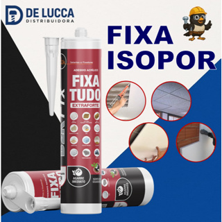 Cola Fixa Isopor em Teto Telha Forro Parede EPS Adesivo Fixa Tudo Super Adesão Agarre Imediato Tubo 420g em Oferta na Shopee
