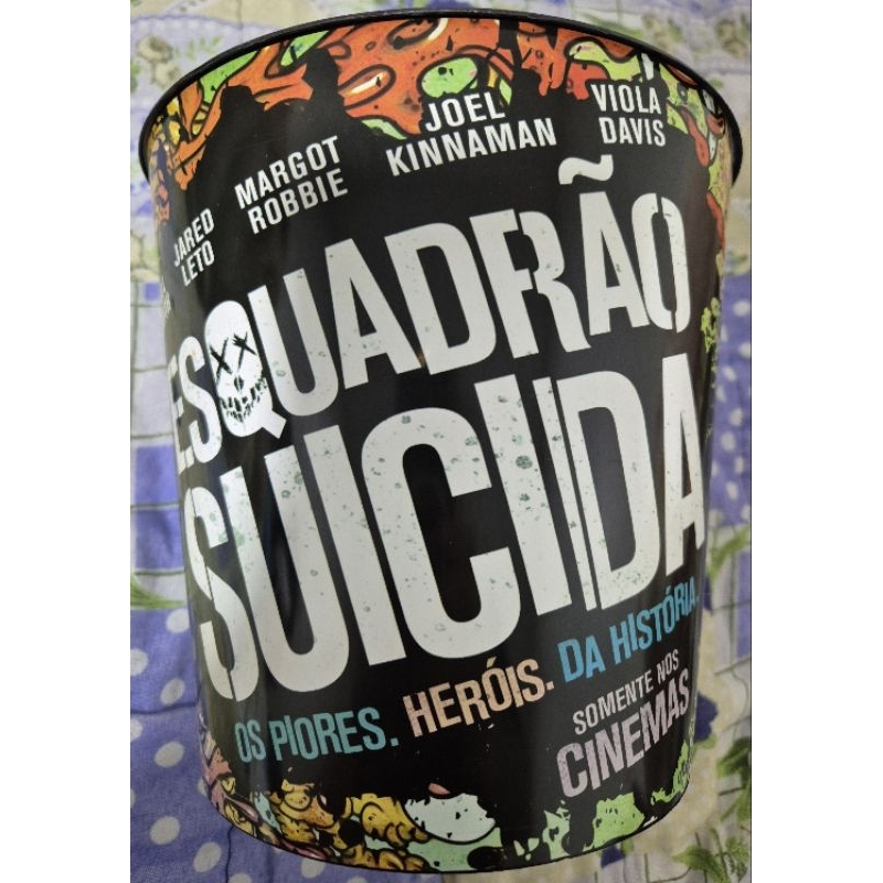 Balde de Pipoca Cinépolis do Filme: Esquadrão Suicida (personagem Coringa) - Produto Original