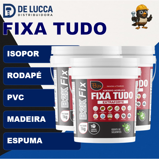 KIT 3 Balde Fixa Tudo Cola Branco Agarre Imediato Adesão Isopor Telha Rodapé Mdf Sanca Espuma Gesso 1 kg em Oferta na Shopee