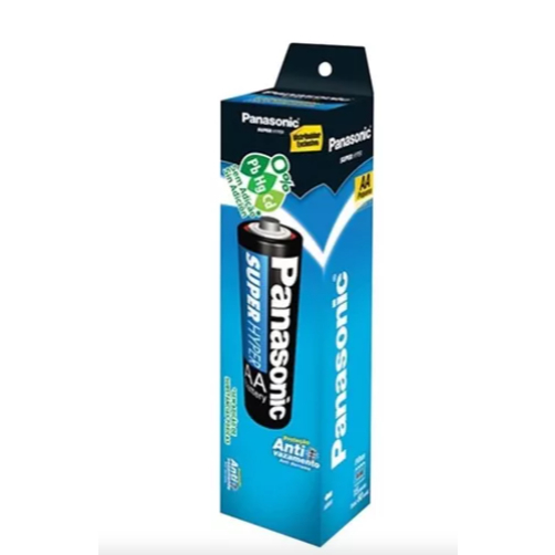 1/2/3 cx Pilha Aa Panasonic Comum Super Hyper (cx com 52 Unidades)