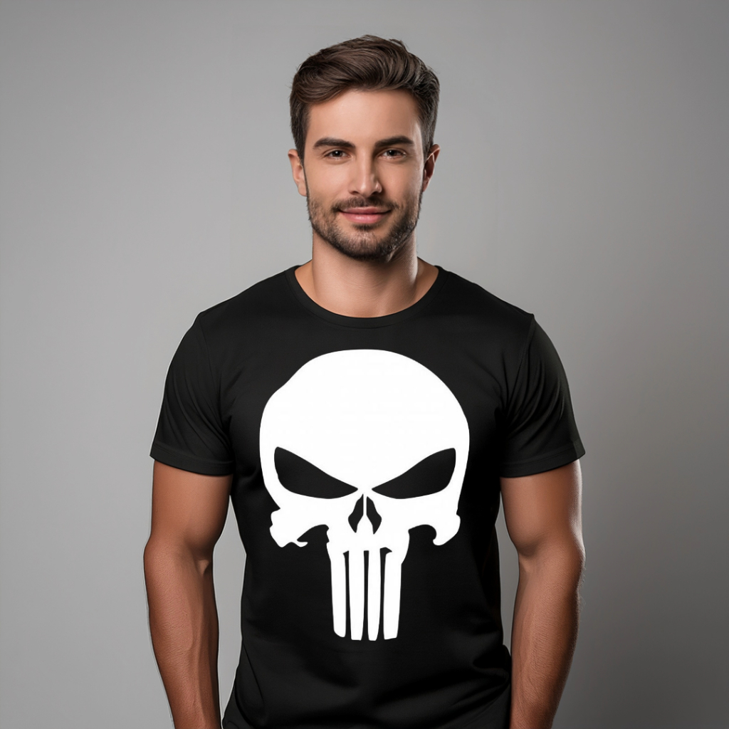 Camiseta camisa básica  100% algodão Justiceiro The Punisher  estampada