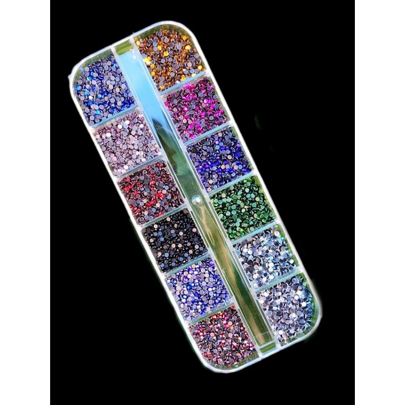 kit 6000 Strass Termocolante 2mm 3mm/4mm + ORGANIZADOR