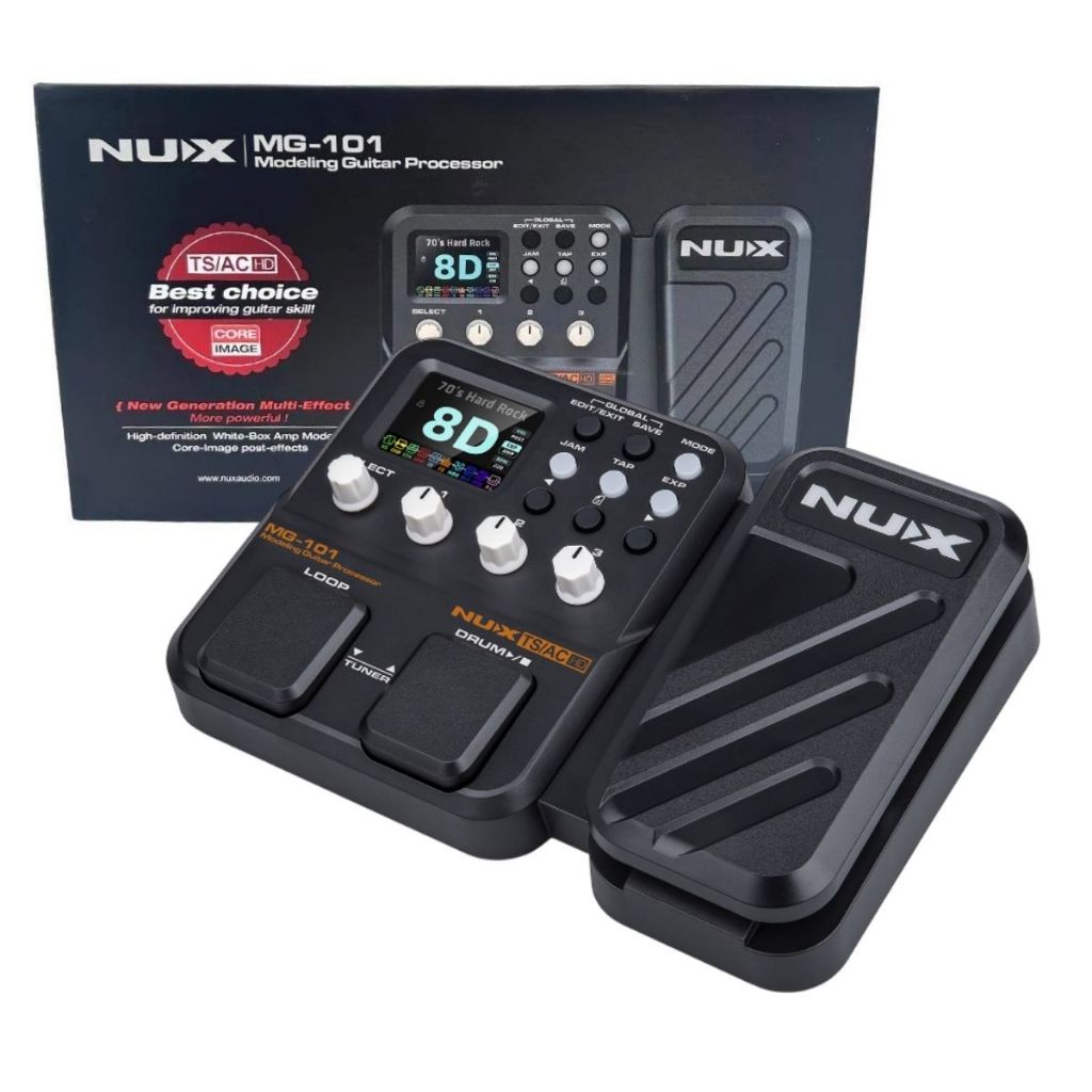 Pedaleira De Processador Multiefeitos Nux Mg-101 P/ Guitarra