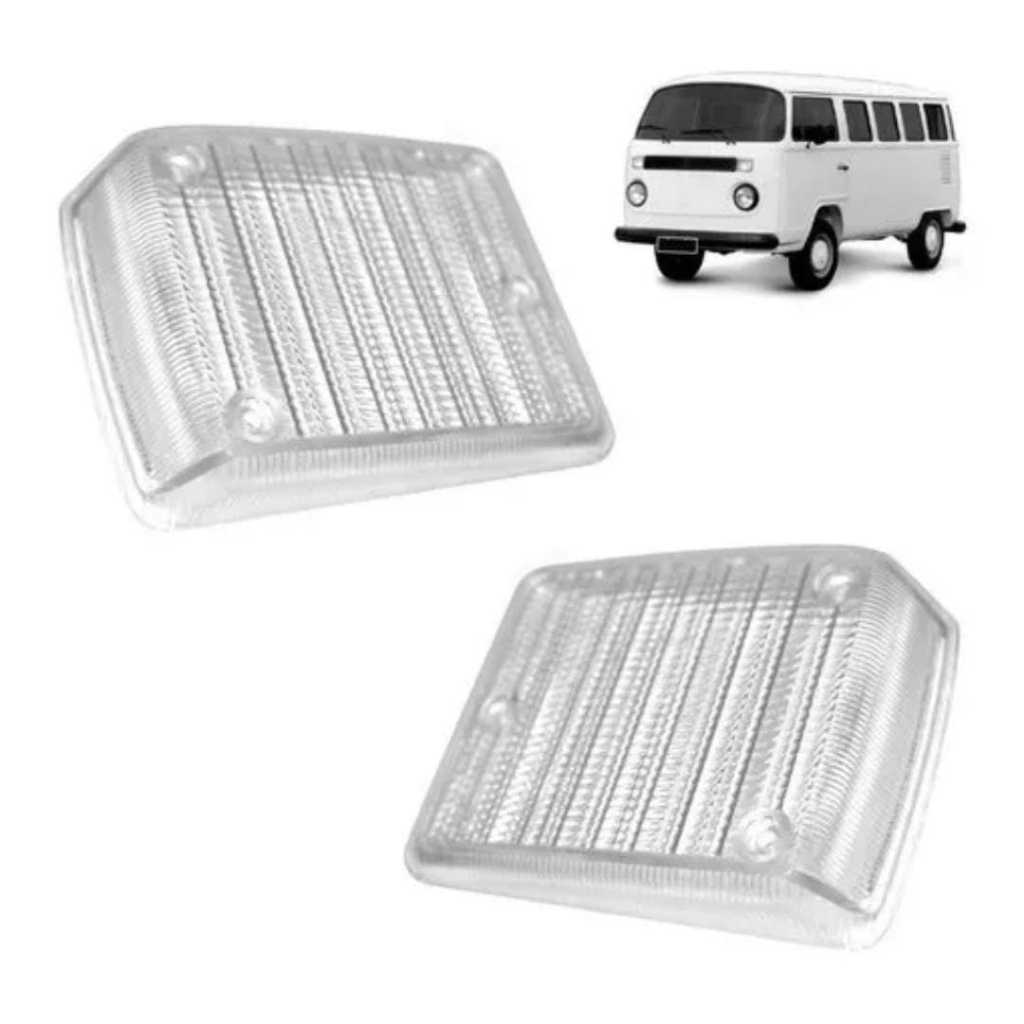 Par Lente Cristal Lanterna Seta Dianteira Da Kombi 1976 até 2014 Cristal ou Ambar
