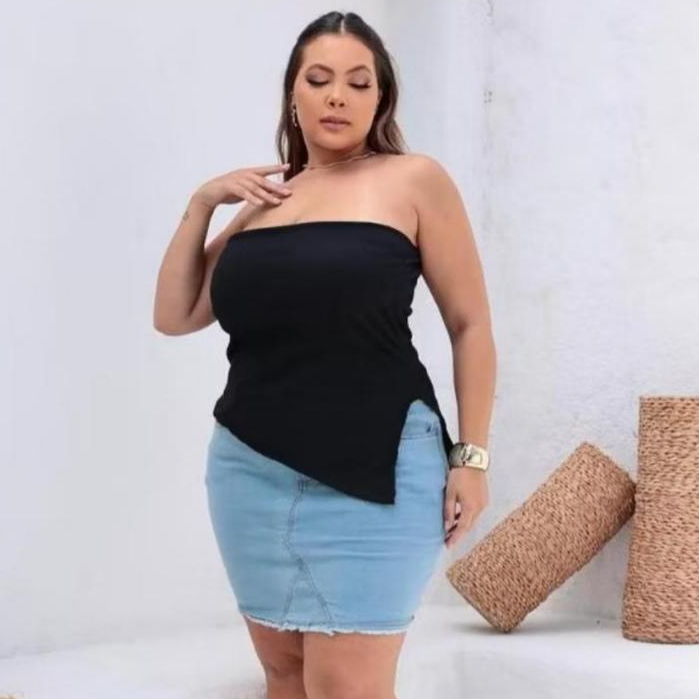 Blusa Bata Assimétrica Preta Feminina  Do P ao G3  Plus size Elegância, Conforto e Caimento Perfeito em Oferta na Shopee