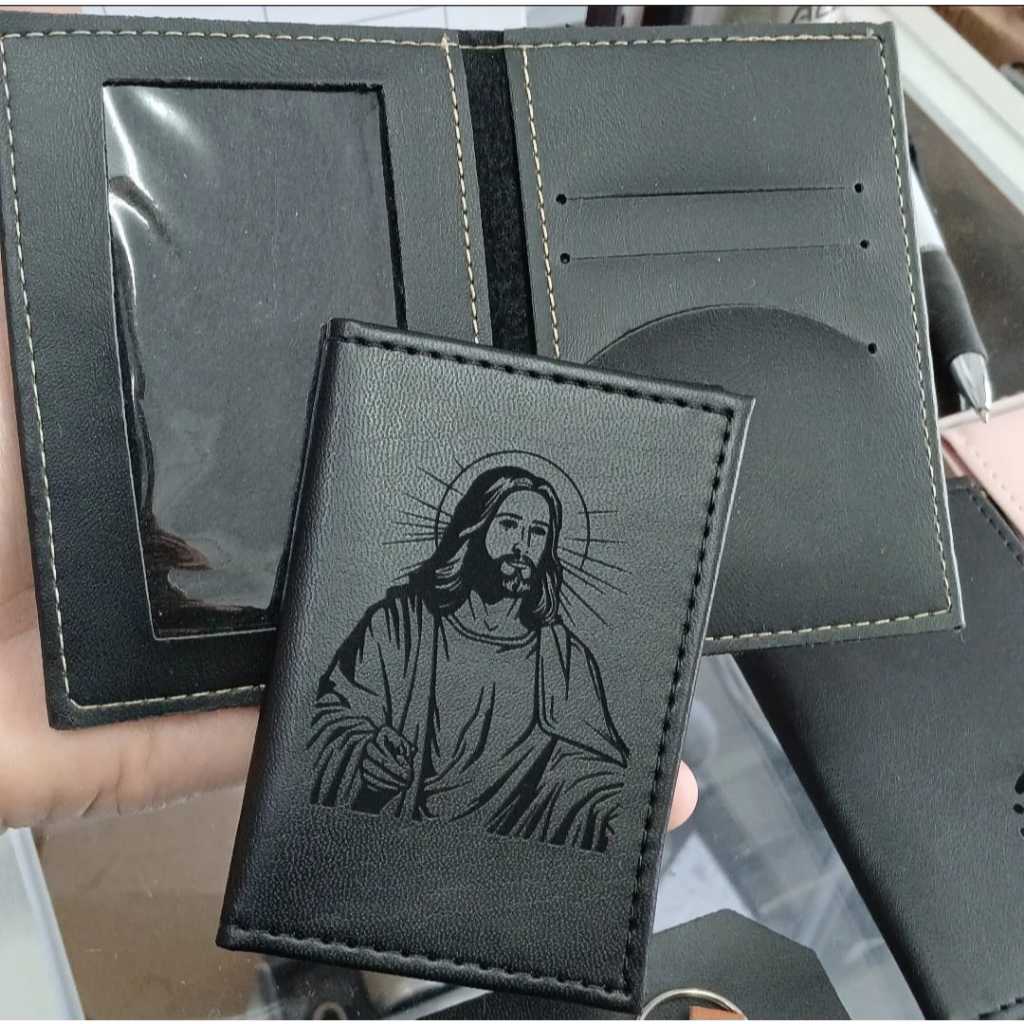 Carteira PERSONALIZADA Slim Couro Porta Cartões RG Logo Nome Iniciais