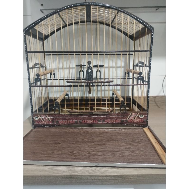 Gaiola Trinca Ferro Premium Com Capa Porta Sementes E Poleiros De Cortiça