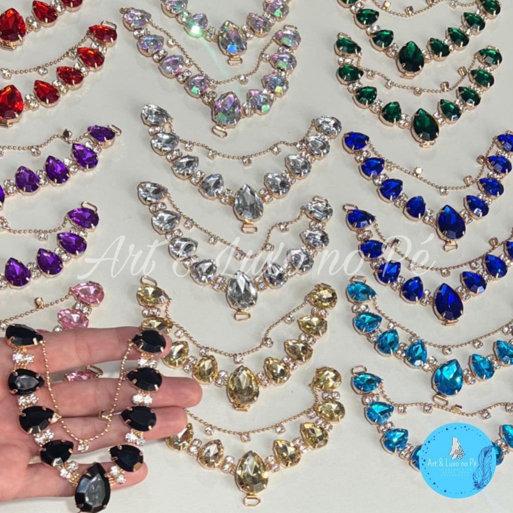 Cabedal Gota 13 opções de Cores  (Similar Sem Pino Para Chinelos )