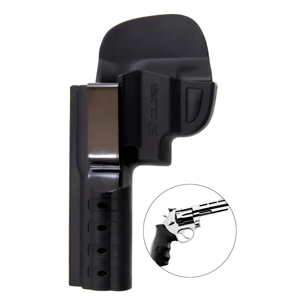 Coldre Canhoto Velado Para Revólver Taurus 6 Tiros Sc104c Canhoto Preto