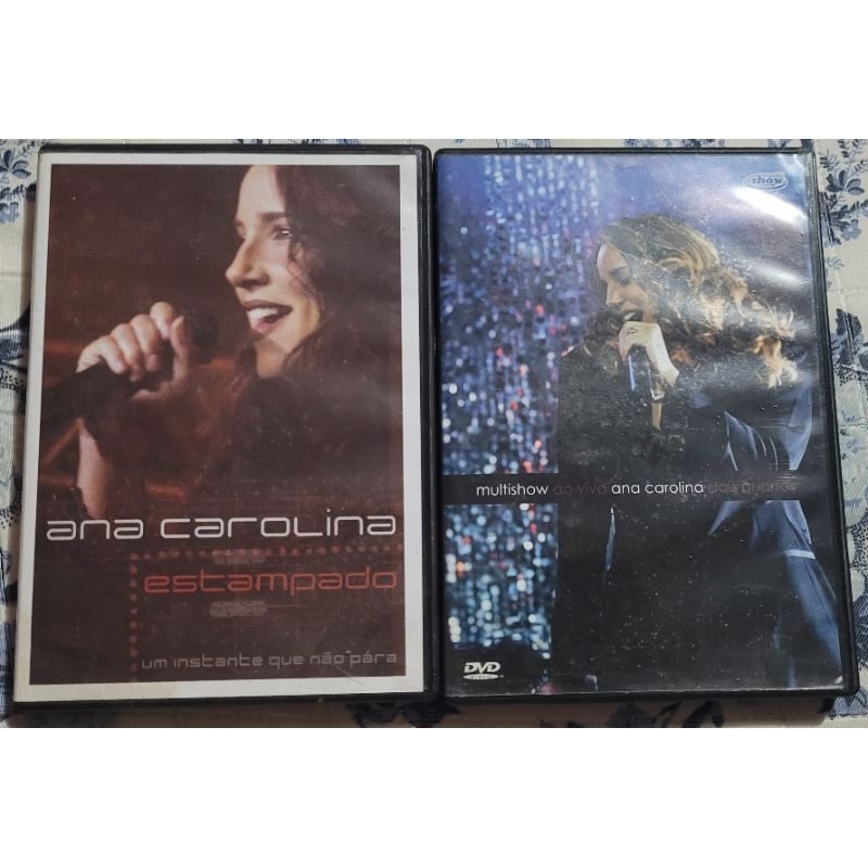 2 dvds Show Ana Carolina estampado multishow cantora banda música ao vivo