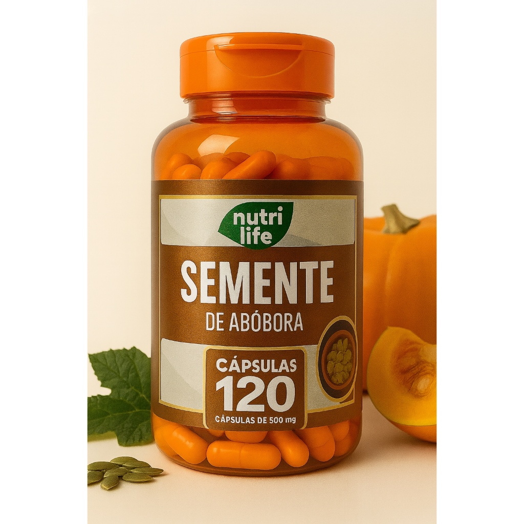 semente de abobora 120 cápsulas Nutri life em Oferta na Shopee