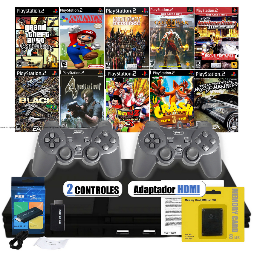 Playstation 2  HD CHEIO DE JOGOS A SUA ESCOLHA em Oferta na Shopee