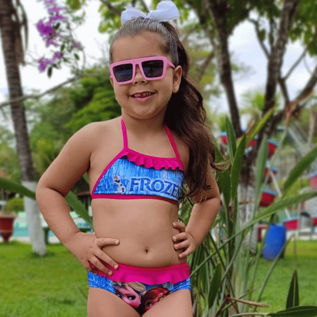 Roupa de Banho Infantil Menina Biquíni Praia Piscina Moda Praia 1 a 8 anos