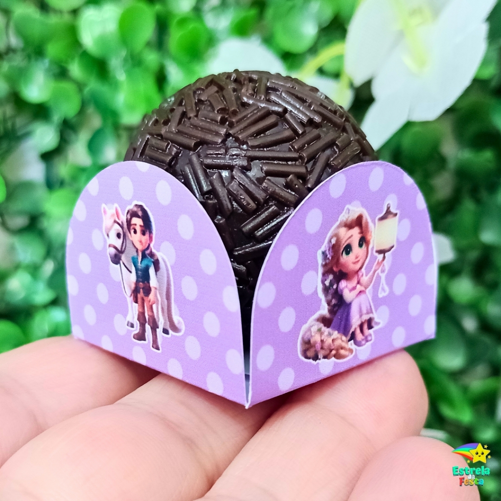 PRINCESA forminha d doce brigadeiro • kit festa decoração d aniversário lembrancinha caixinha s/nome