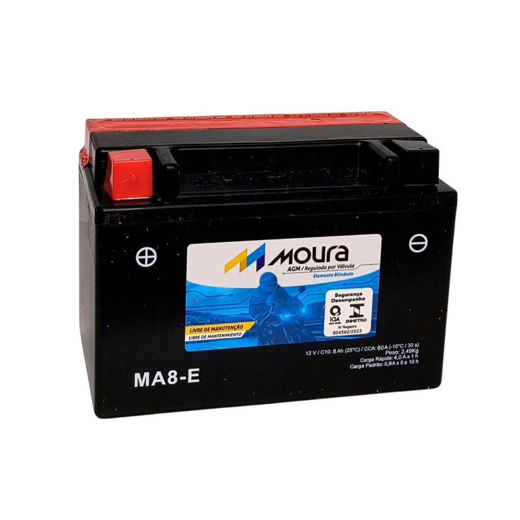 Bateria Moura Moto - MA8-E - 8 Ah (YTX9-BS)